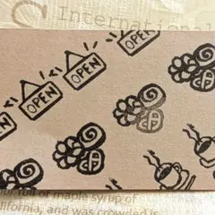 お値下♪消しゴムはんこ 「レトロカフェ☕️‪‪❤︎‬ 3点セット」③