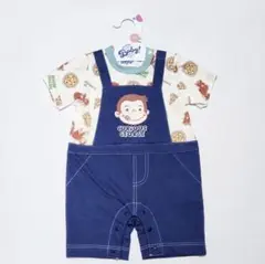【新品未使用】おさるのジョージ　ロンパース　70cm