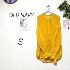8866-1 OLD NAVY 長袖チュニックブラウス S レーヨン100%