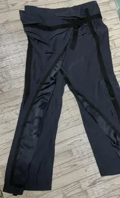 ISSEY MIYAKE 墨色巻き付きリボンテープパンツ サイズ3
