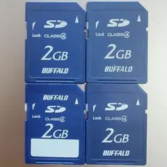 BUFFALO SDカード 2GB 4枚セット✡
