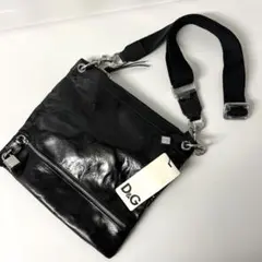 新品✨ドルチェ&ガッバーナ レザー ショルダーバッグ ブラック 鍵付き シルバー