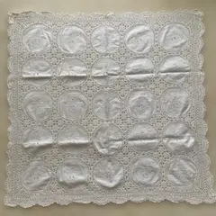 刺繍入りコットンキルトケット