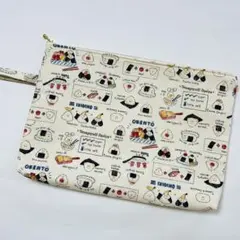 ハンドメイド iPadポーチ ファスナーポーチ おむすび