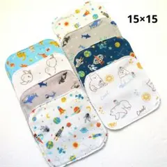 マメハンカチ　男の子　ハンドメイド ♥お買い得商品　8枚セット