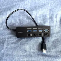 ELECOM USB 3.0 ハブ 4ポート ブラック
