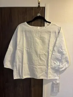 LILASIC 五分袖 刺繍ブラウス
