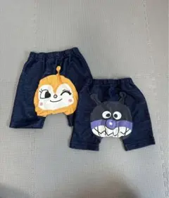 バイキンマン 半ズボン 80、ドキンちゃん　100