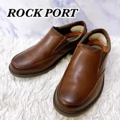良品 ROCK PORT レザー スリッポン ウォータープルーフ 25.5cm