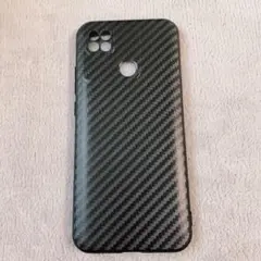 【6-21】Redmi Note 10A用 カーボン調ケース ブラック 薄型