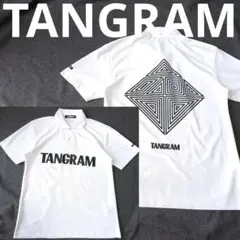 【タングラム】人気ロゴマーク×ロゴネーム 半袖ゴルフポロシャツS