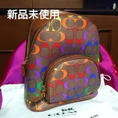 COACH 新品未使用、保管品(⌒‐⌒)レインボーミニリュック