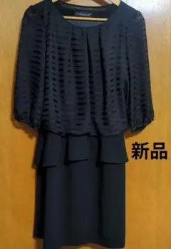 Artemarvel 七分袖ワンピース 冠婚葬祭 ブラックワンピース