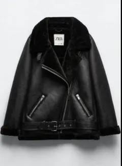 【zara】ボアジャケット ボアライダース ダブルフェイス