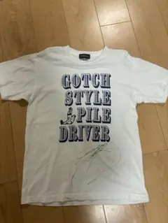 鈴木みのる直筆サイン入りTシャツ Gotch Style Pile Driver
