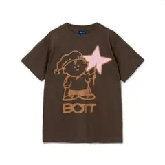 bott ボット logo tee 新品 未使用 Brown Ｌ