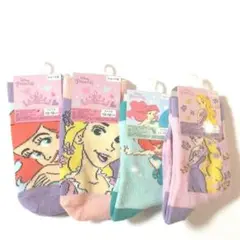 新品 ディズニープリンセス キッズソックス 4足セット 13～16cm ①