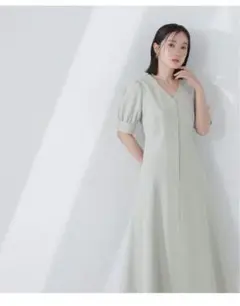 NATURAL BEAUTY BASIC パフスリーブ ワンピース