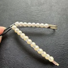パール　ブローチ　ヘアピン