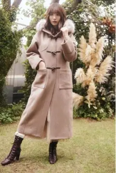 Herlipto新品Faux Fur Hoodie Duffle Coat