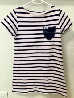 Lee ストライプ コットン 半袖ワンピース 110