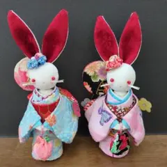 うさぎさん二体