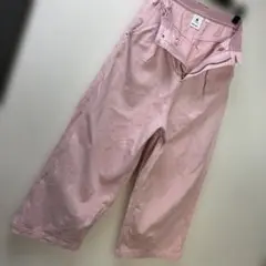 美品❣️ニコアンド❣️レディース❣️タック付き❣️ワイド❣️デニム❣️パンツ❣️ピンク❣️