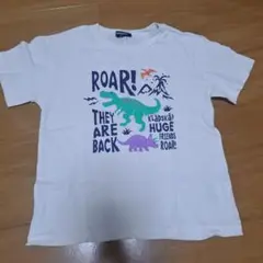 【美品】klädkåp 恐竜プリント Tシャツ 120