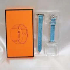 ラメ入ブルー✨アップルウォッチ バンド Apple Watch 第7世代41mm