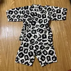 クマ柄甚平 100cm〜110cm ハンドメイド