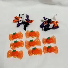 ⭐️❤️ペット用品 犬 猫 ハロウィン パンプキン リボン ヘアアクセサリー