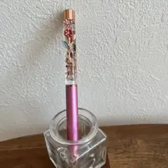♡ハーバリウムボールペン♡ クリスタルジュエルトップ♡ラッピング付き♡