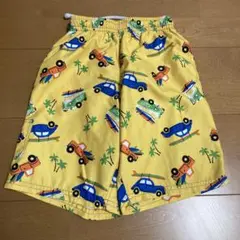 男の子用水着 黄色 車デザイン