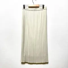 ユニクロ シフォンプリーツナロースカート ウエストゴム