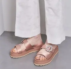UNITED ARROWS ビジュー付きサンダル