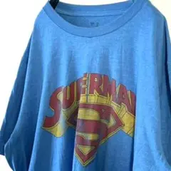 ギャップ スーパーマン Tシャツ XL ライトブルー 水色 古着