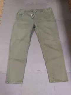 パンツ L L  カーキ　グリーン　イージー　チノパン　ウエストゴム　ストレッチ