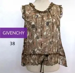 SALE【超美品】【良質】GIVENCHY 花柄ノースリーブシャツ 38