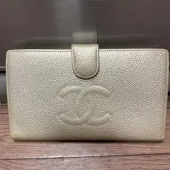 シャネルCHANEL 長財布 シルバー