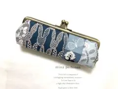 ⚮ミナペルホネン pomppia パッチワーク ペンケース がま口 ハンドメイド