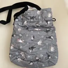 猫プリント キルティングサコッシュ