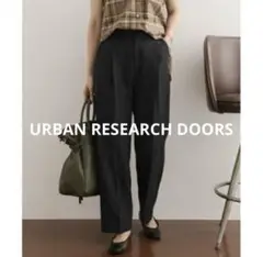 URBAN RESEARCH DOORS ダブルクロストラウザー 36 ブラック
