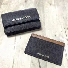 お値下げ！MICHAEL KORS モノグラムカードケース&名刺入れ 美品！