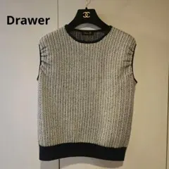 ドゥロワーDrawer 12Gジャカードニットノースリーブ ベスト