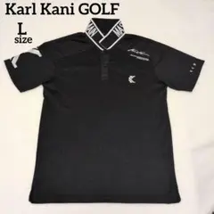Karl Kani GOLF カールカナイ ポロシャツ 黒白 襟＋背中プリント