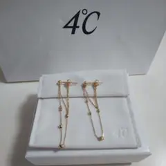 4℃ ピアス K10 イエローゴールド