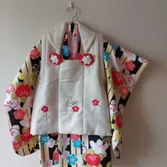 花柄被布着・ウサギ刺繍付き