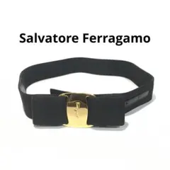 フェラガモ ヴァラ ベルト 黒 ブラック ゴールド金具
