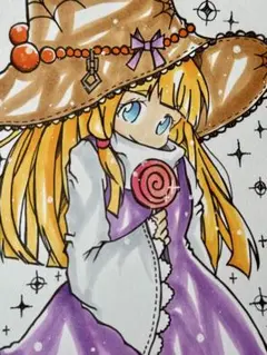 手描きイラスト　東方project 洩矢諏訪子