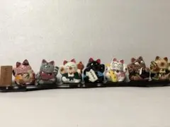新台付七福猫大　陶器(縁起物)